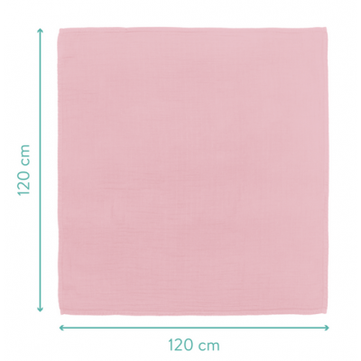 Muselina Swaddle de infasat, 120x120 cm Rose Fillikid