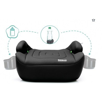 Inaltator auto Isofix Luxe Flip black grupa 2/3, 125-150cm Fililikd