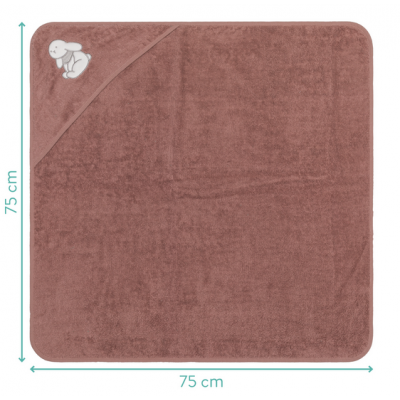 Prosop brodat Rabbit, pink 75x75m. Fillikid