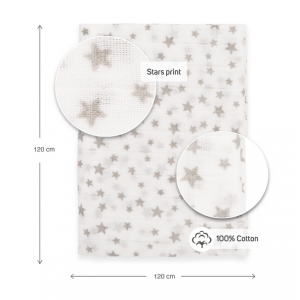 Cearceaf din muselina, 120x120cm, 1 buc star Kreis