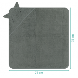 Prosop brodat Pisica, green , 75x75cm. Fillikid