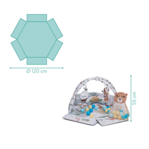 Covoras de joaca cu activitati, Wild life, 120 cm Fillikid
