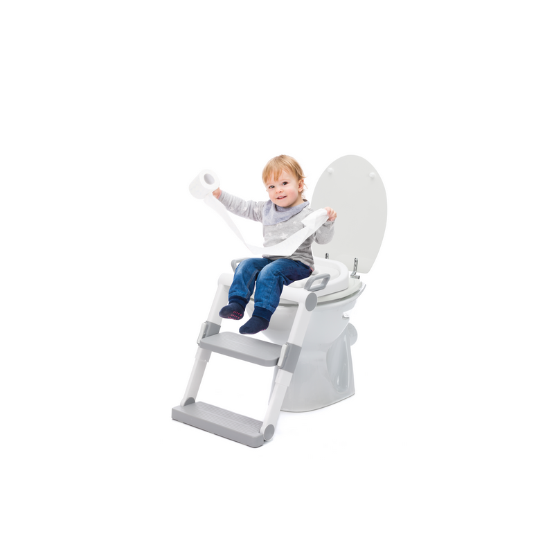 Scara cu reductor WC moale pliabila, 24 luni+, grey white  Fillikid