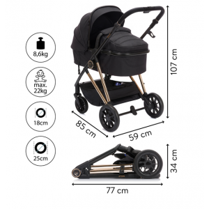 Carucior Fill Elix transformabil 2 in 1 black Fillikid