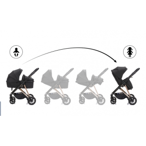 Carucior Fill Elix transformabil 2 in 1 black Fillikid