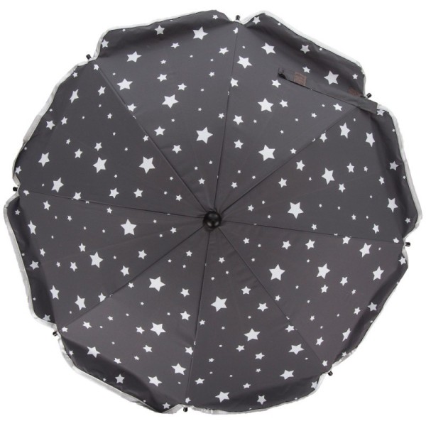 Umbrela star grey pentru carucior, 75 cm UV 50+ Fillikid