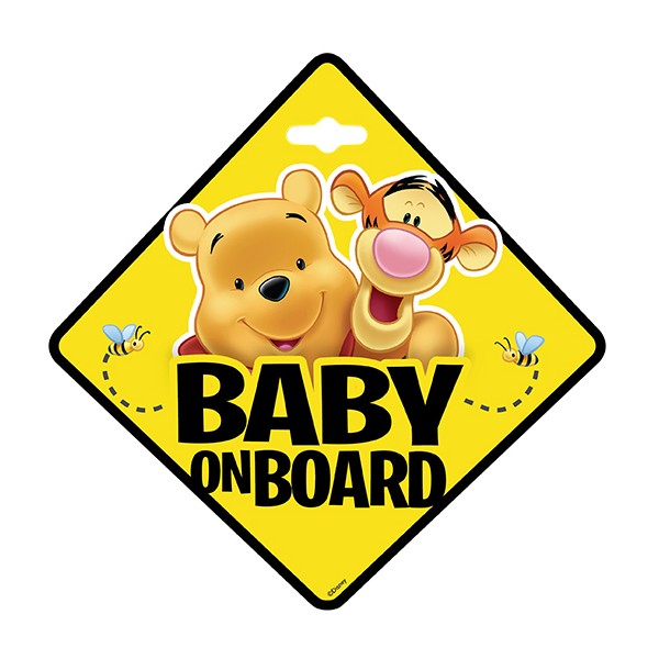 Semn de avertizare Baby on Board Winnie the Pooh Seven