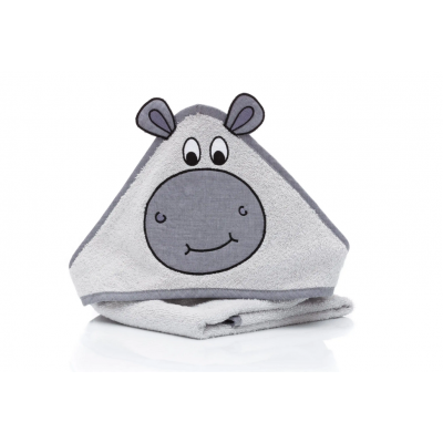 Prosop brodat Hippo, grey , 75x75cm. Fillikid